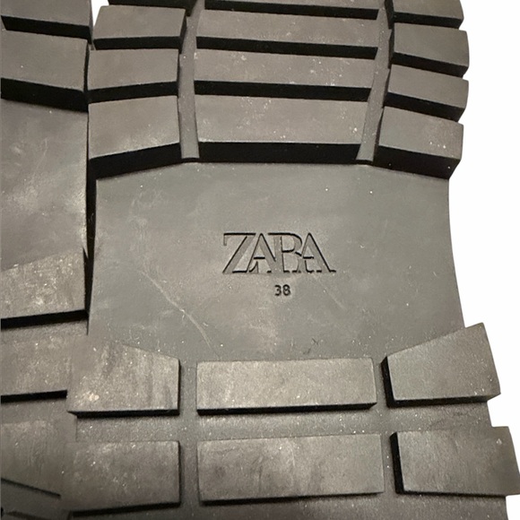 Zara Treaded Sole Low Heel White Leather Fisherman Sandal Size EU 38 US 7.5/8 - Picture 9 of 11